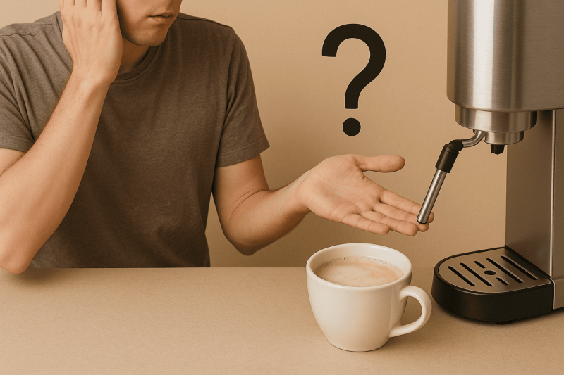 Почему кофемашина не взбивает молоко?